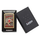 Zippo Vintage Street Brass Lighter Pinup Girl Whiskey Cigars Party Collectible
