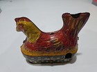 Vintage Tin Litho Large Wind-up Clucking Hen chicken Toy  Works
