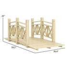 4 7ft Garden Bridge Arc Wood Footbridge Decorative Pond Bridge Nature Wood