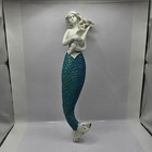 Gorgeous Sea Teal Blue Mermaid Wall Art Statue Figurines Coastal Nautical 13   