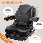 Universal Tractor Suspension Seat Highback Low Suspension Mower Seat Adjustable