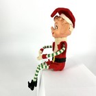 Vintage Christmas Elf Pixie Poseable Red With Striped Limbs Japan 003