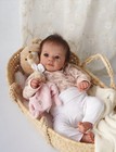Real Life 19  Reborn Baby Dolls Lifelike Newborn Cloth Body Cute Doll For Kids