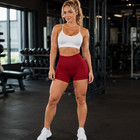 Summer High Waisted Yoga Shorts Fashionable   Sexy Running Fitness Pants Solid 
