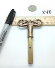 Ornate Brass Pocket Casket Key   Coffin Key X4b