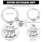 Roowest Llavero De 6 Piezas De Regalo Para Hermana  Lado A Lado O Miles Apart 