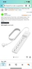 Nip Belkin Surge Protector 720 Joules 6 Outlet Rotating Plug 8ft Cord White New