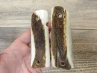 1911 Colt Vintage Style Bone Grips 45 38s Government Commander Jigged Elk 2054