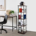 4-tier Rotating Bookshelf  Book Storage Shelf  Floor Standing Rotating Bookshelf