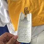 Goyard White   Gray Monogram Cosmetic Bag With Zipper Closure