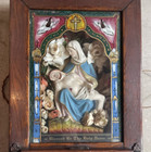 Vintage Catholic Shadow Box     Sacred Wall Shrine With Relics   Emotional Depth