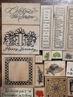 24 Pc Lot Of Wood Mounted Rubber Ink Stamps- Many Vintage Brands 