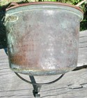 Antique Hand Hammered Copper Bucket 12  X 15 5  -- 15 Lbs 
