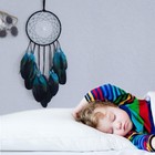Blue Dream Catcher Handmade     Boho Wall Hanging Decor For Bedroom   Gifts