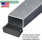 10-pack Tubing End Caps  1 5 X 1 2 Inch Plastic Rectangle Hole Plugs Inserts For