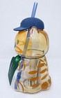 Starbucks Singapore X Mofusand 2026 Collection Cat Shaped Glass Cup Orange Tabby