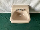 Vtg Mid Century Creamy Tan Porcelain Cast Iron Bath Sink Old Standard 216-25e