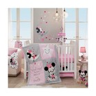 Lambs   Ivy Disney Baby Minnie Mouse 4 Piece Nursery Crib Bedding Set  Pink
