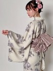 Grail 2 Way Separate Floral Pattern Yukata Set Japanese Summer Dress With Obi