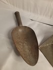 Antique Handmade Tin metal Soldered  Dry Goods Scoops  Lot Of 2 - Primitive