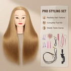 80  Real Hair Mannequin Head Training Head Manikin Cosmetology Doll Head For    