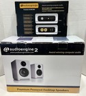 Audioengine A2 Desk Top Speaker System W  D1 24-bit Adapter  complete   Tested 