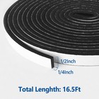 Kikerike Self Adhesive Foam Tape Weatherstrip 1 2in X 1 4in X 16 5ft High Densit