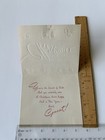 Vintage Christmas Greeting Card Tiny Santas Embossed W w Unused