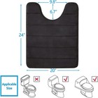 Memory Foam U-shaped Contour Toilet Rugs  Non Slip Absorbent