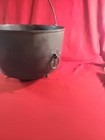 Antique Cast Iron 3 Leg Bean Pot  Witches Kettle  Cowboy Campfire  Wood Stove