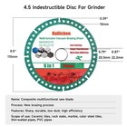 5 Pcs 4 5 Inch Indestructible Disc For Grinder    Angle Grinder Cutting Disc    