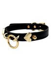 Handmade Leather O-ring Choker Necklace For Women - Adjustable Punk Gothic Co   