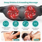 Nekteck Shiatsu Neck Massager With Heat For Pain Relief Deep Tissue Lms-801 Blck