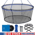 Portable Foldable Fishing Drop Net 31  40  Hoop Pier Net For Minnows Crawfish Us