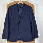 Hugo Boss Suit Mens 42s Navy Blue Solid 2 Button Guabello 110s Wool Pants 34x29