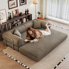 Camel 78 8  Compression Sofa Convertible Floor Sofa Bed Futon Couch Sleeper Bed