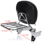 Backrest Sissy Bar Luggage Rack For Harley Touring Electra Glide Road King 97-08