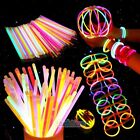 300x 8  8 Colors Premium Glow Sticks Bracelets Necklaces Party Favors Neon Light