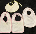  true Vintage 1960s Baby Drool Bibs Infant Newborn To 3 Months Retro