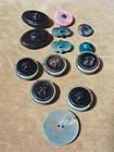Vintage Art Deco   Mid-century Plastic Buttons Lot     Striped  Marbled   