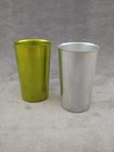 2 Vtg Bascal Anodized Aluminum Tumbler Drinking Glasses Mcm 4 5 