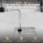 Flashpoint T-slot Wall Plate With 90-degree Baby Pin And Vesa Mount