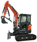 4 Ton Kubota Diesel Engine Mini Excavator W  Hydraulic Thumb   A c Cfg-40uf Red