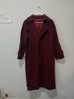  Burgundy Long Overcoat Lined Women   s Size Xs But Fits Like A Large 