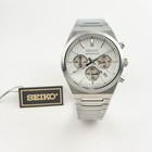 Seiko Essentials Ssb451 Sport Chronograph Quartz White Dial Men s Watch 40mm