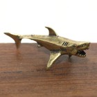 Brass Shark Figurine Statue Animal Figurines Toy Home Office Desktop Decoration 