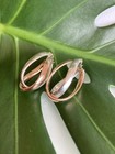 New Sterling 925 Silver Dimensional Dangle Earrings 1 25  Tall Signed Made Italy