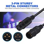 4pcs Dmx Cables 10ft 3m 3 Pin Signal Xlr Connection Stage Par Light Cable Wire