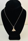 Vintage Sterling Silver 925 Holy Spirit Religious Pendant  75  Necklace 18 5 