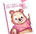 Digital  Have A Bear-y Happy Birthday Brown Bear Greet Cards Mbsb-printing Req d